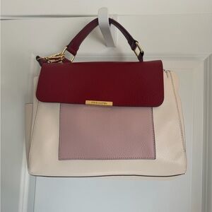 Steve Madden Red and Cream Satchel